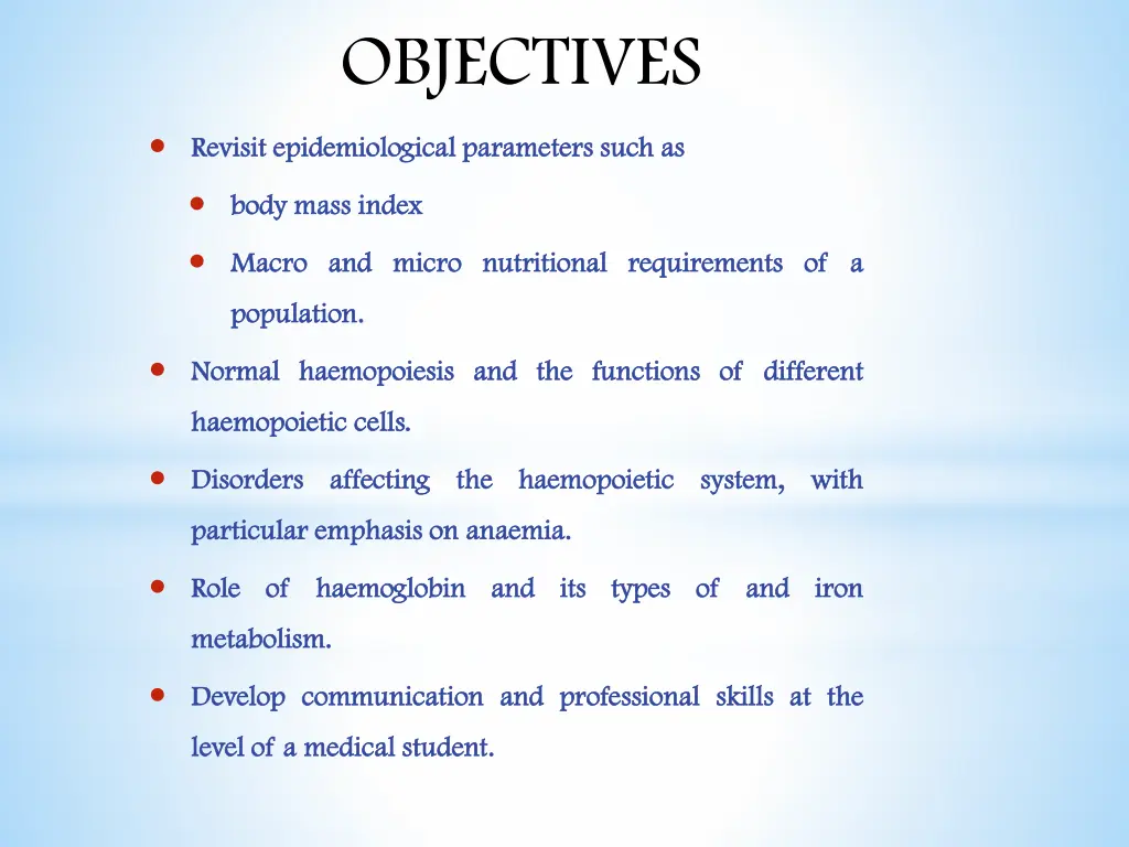 objectives 1
