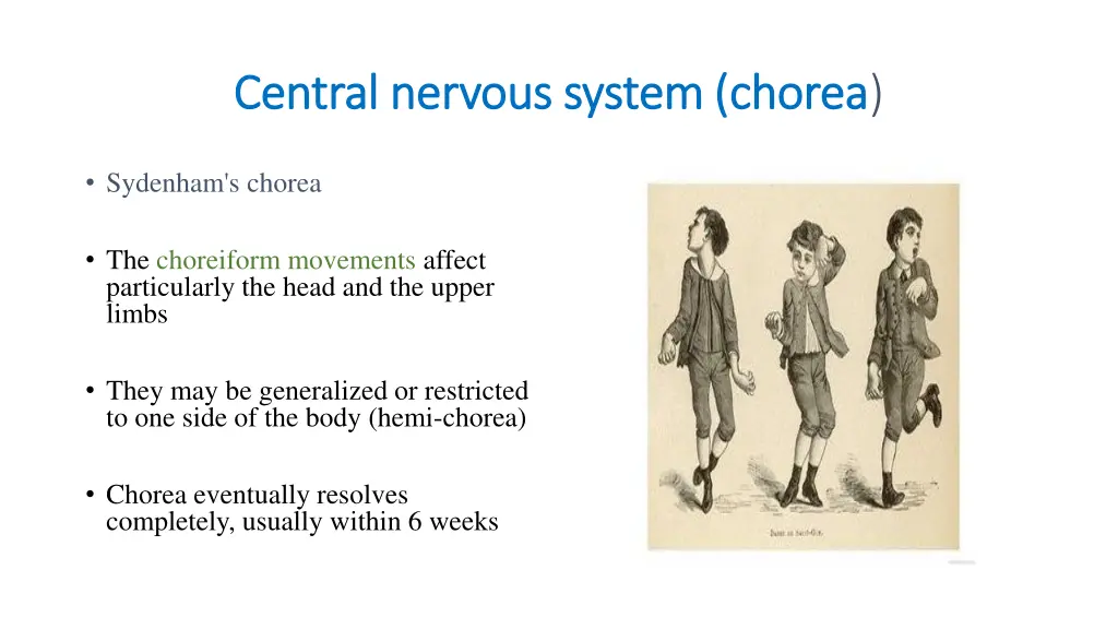 central nervous system chorea central nervous
