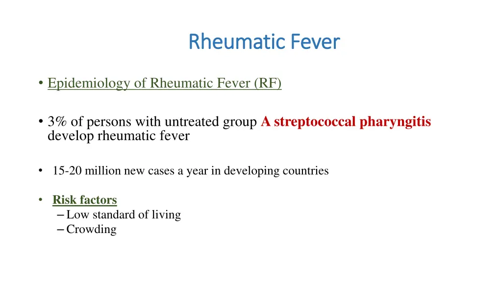 rheumatic fever rheumatic fever