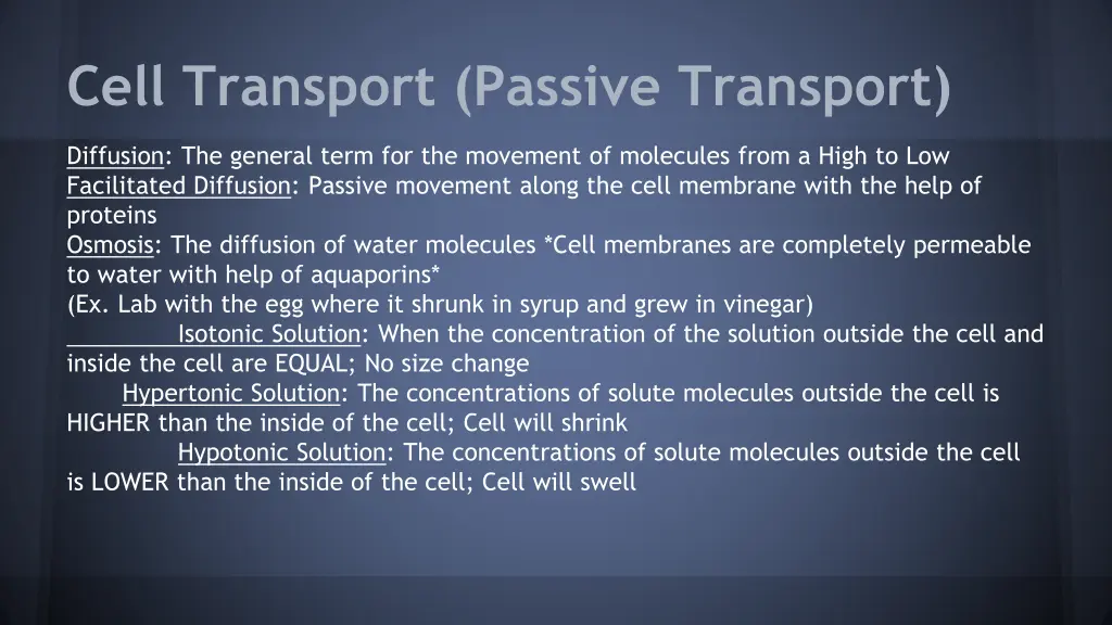 cell transport passive transport