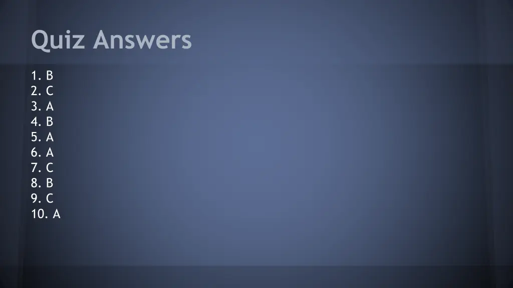 quiz answers
