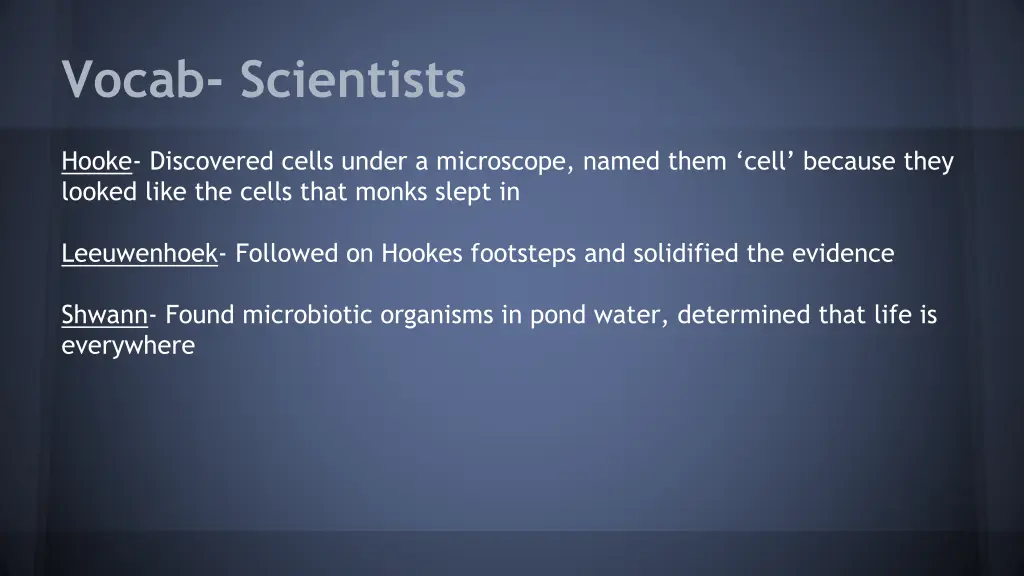 vocab scientists