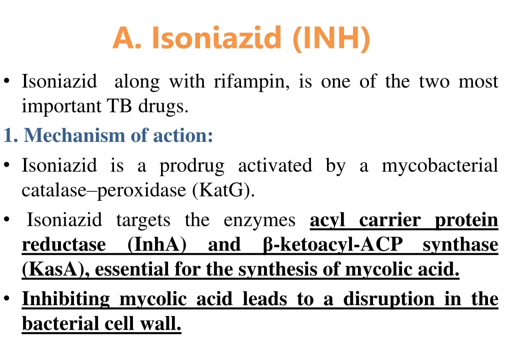 a isoniazid inh