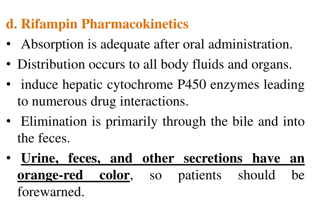 d rifampin pharmacokinetics absorption