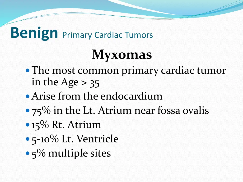 benign primary cardiac tumors