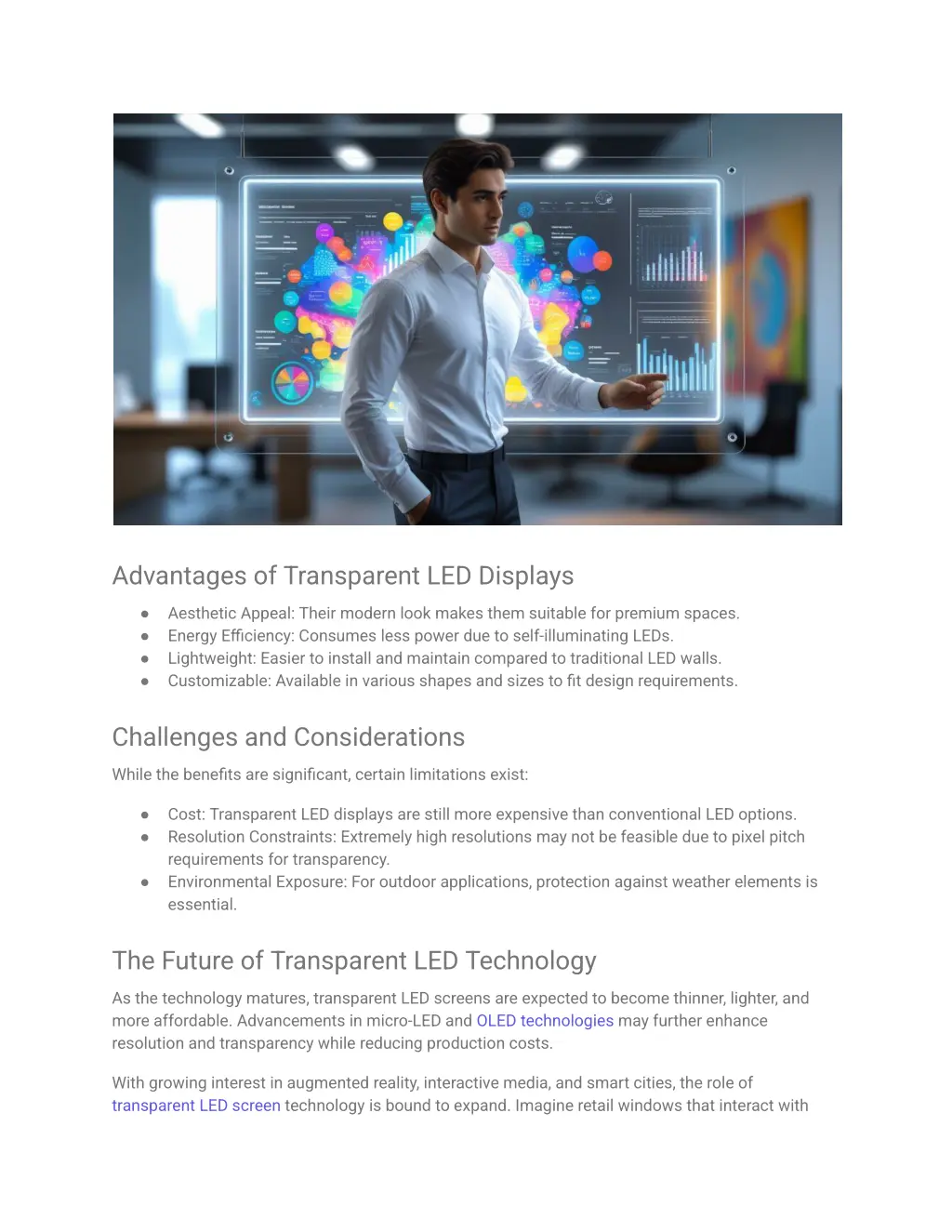 advantages of transparent led displays