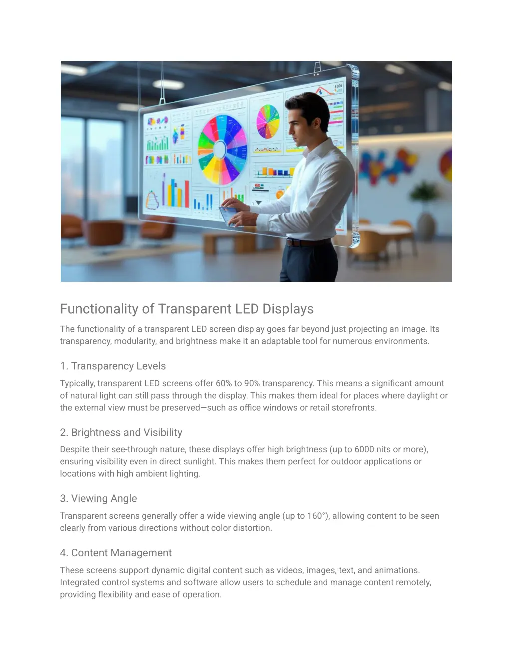functionality of transparent led displays