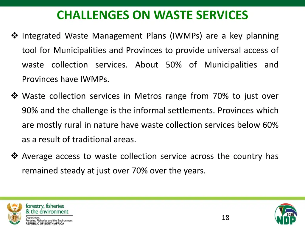challenges on waste services