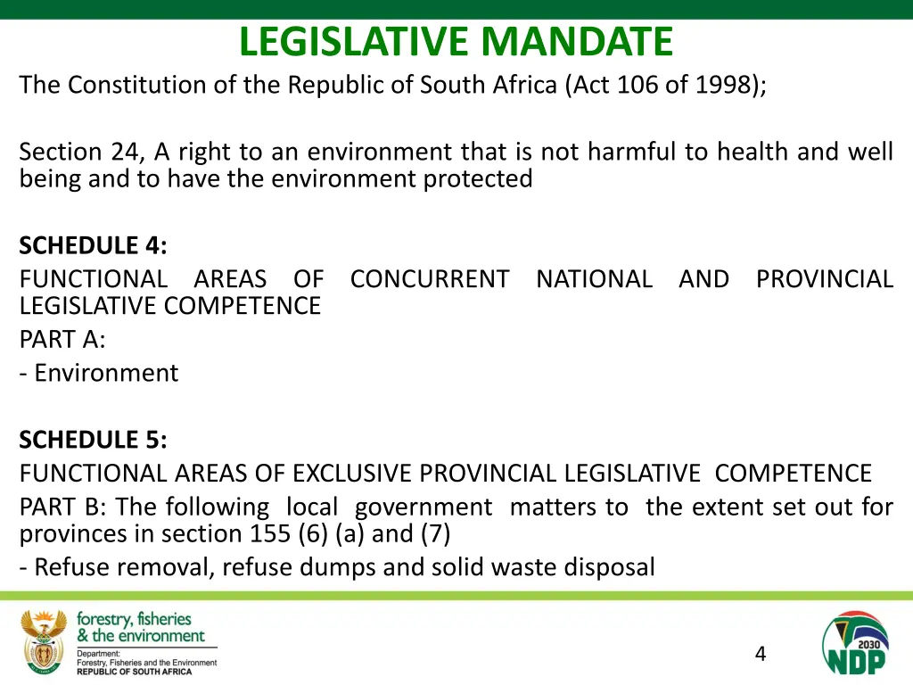 legislative mandate