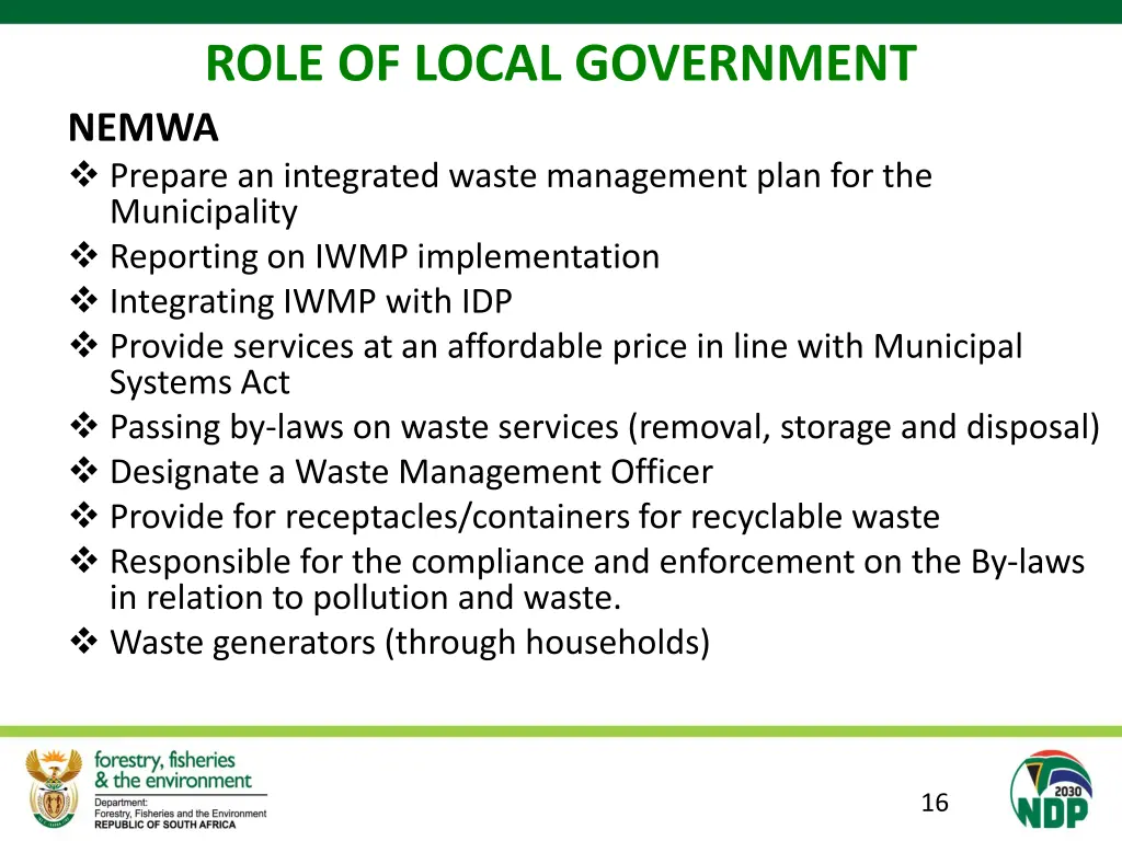 role of local government nemwa prepare