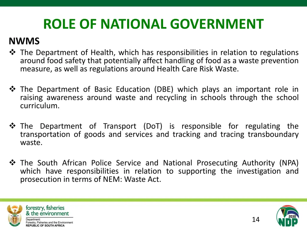 role of national government 2