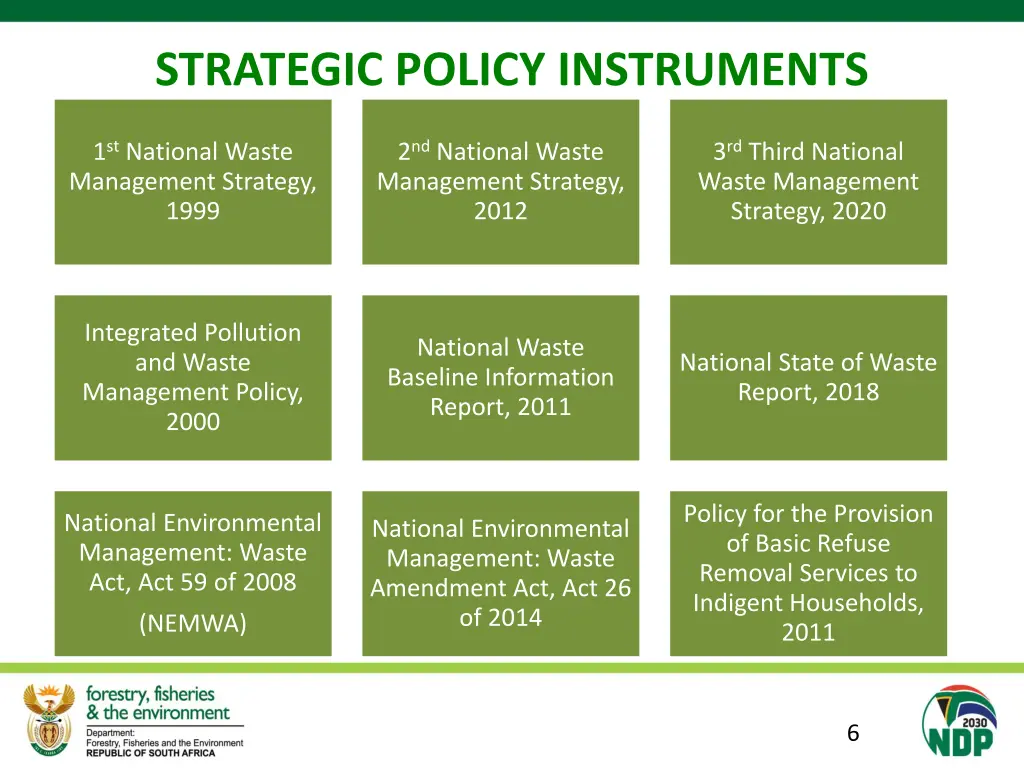 strategic policy instruments