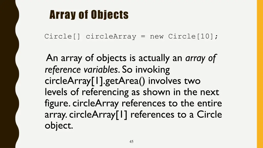 array of objects