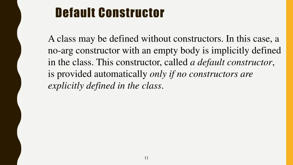 default constructor