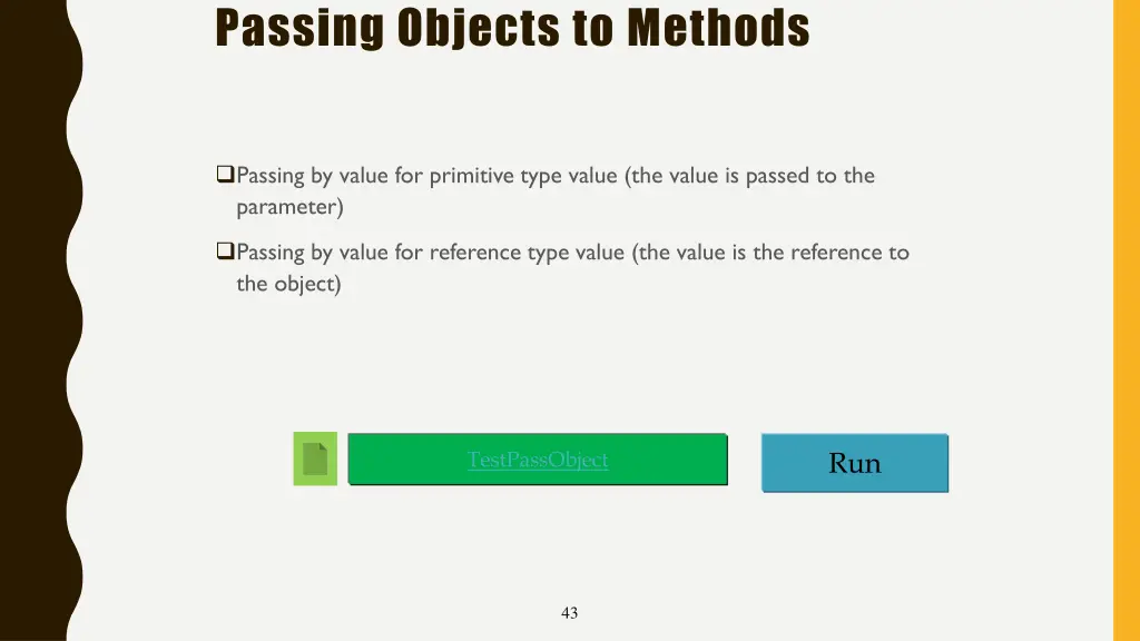 passing objects to methods