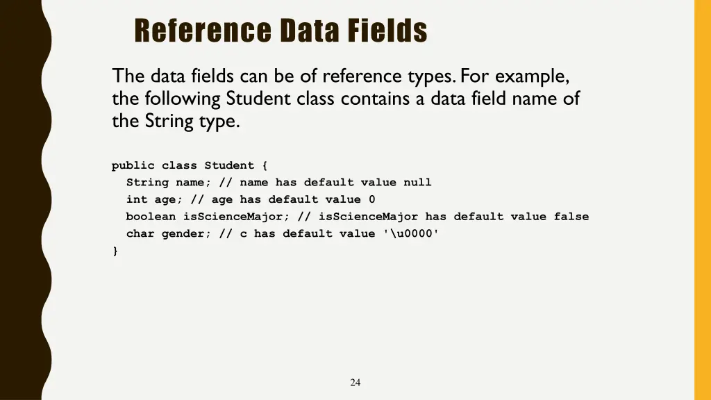 reference data fields