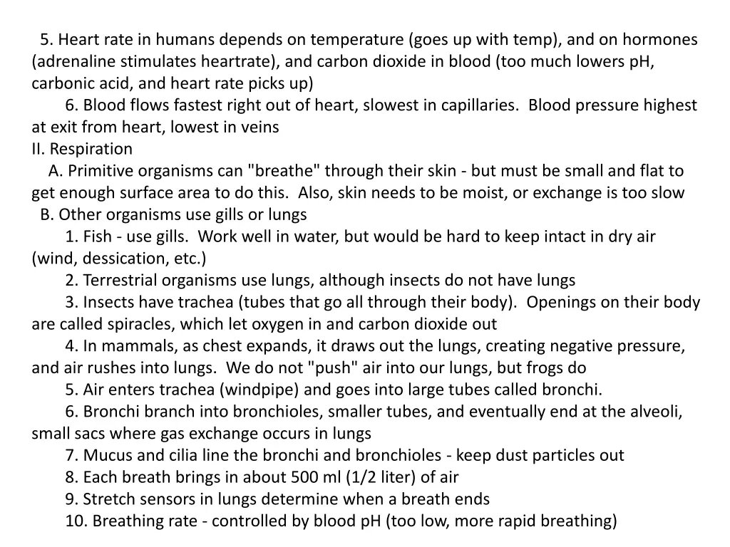 5 heart rate in humans depends on temperature