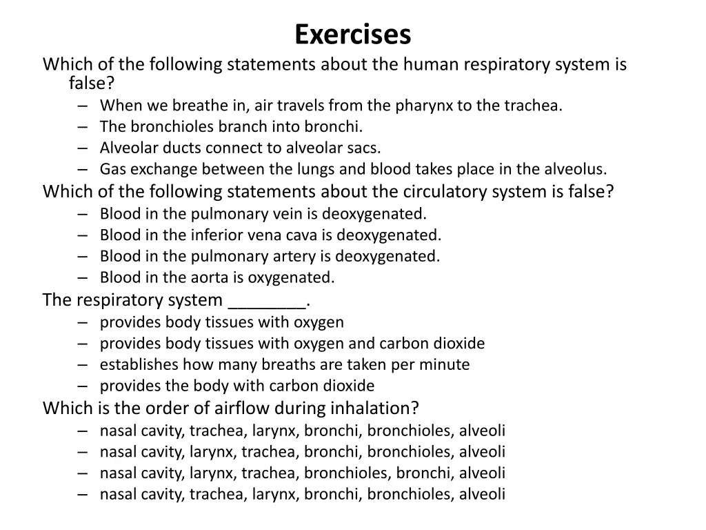 exercises