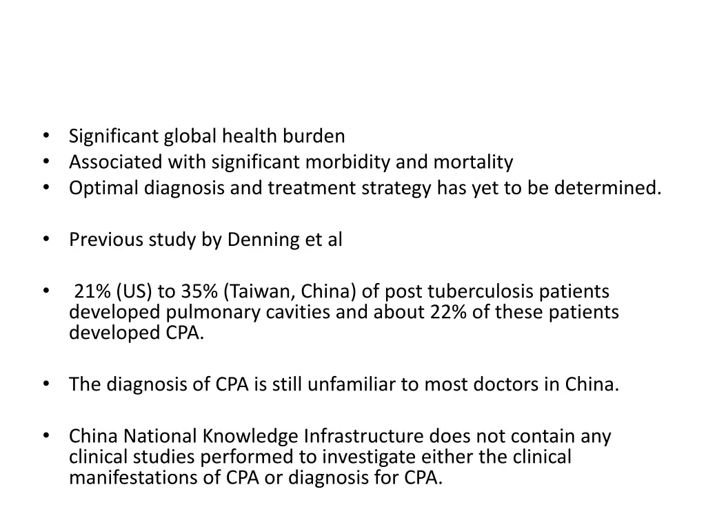 significant global health burden associated with
