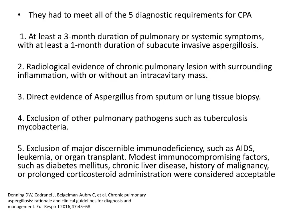 they had to meet all of the 5 diagnostic