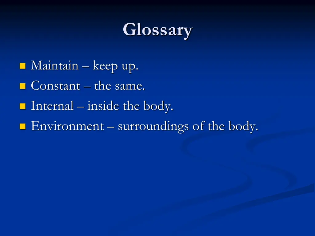 glossary