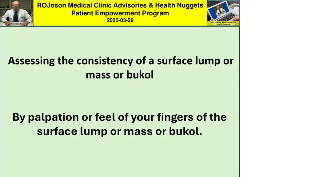 rojoson medical clinic advisories health nuggets 1