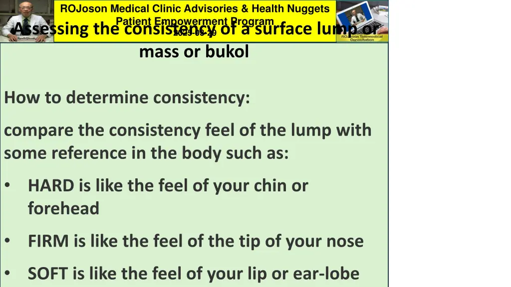 rojoson medical clinic advisories health nuggets 4