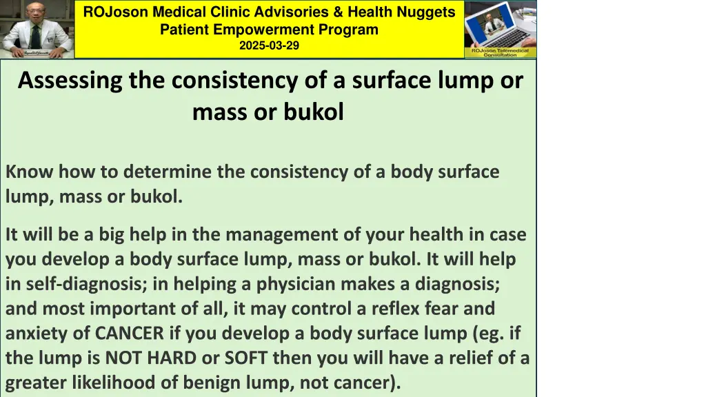 rojoson medical clinic advisories health nuggets 5