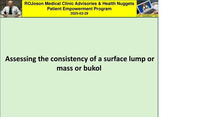 rojoson medical clinic advisories health nuggets