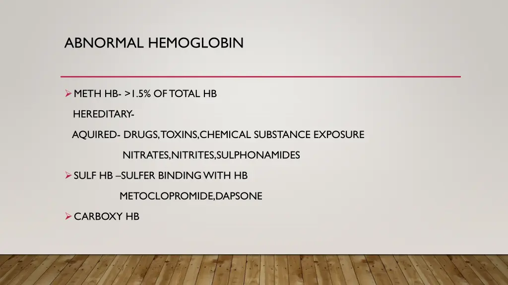 abnormal hemoglobin