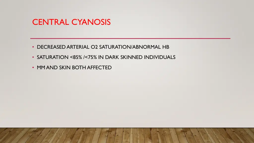 central cyanosis