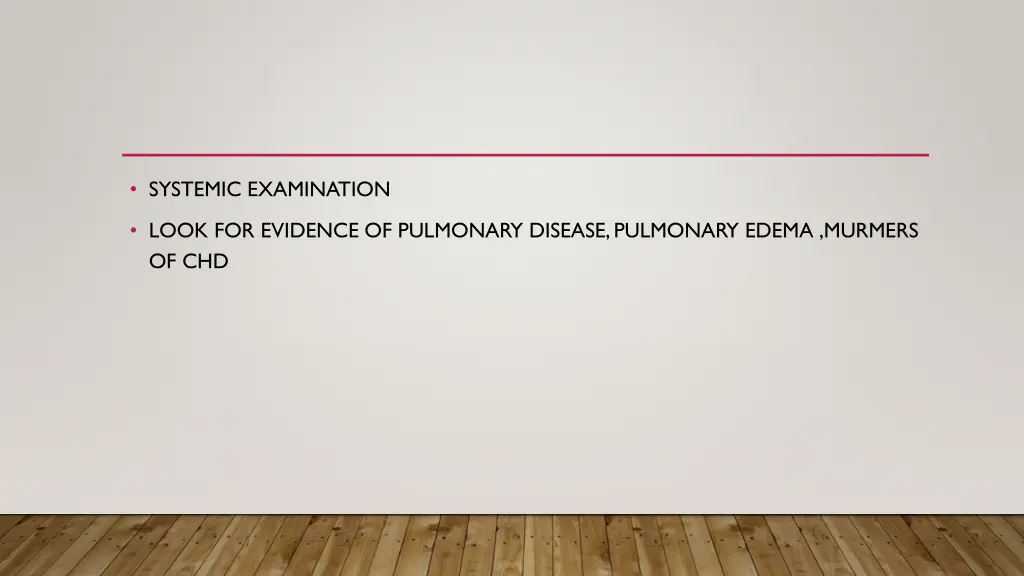systemic examination