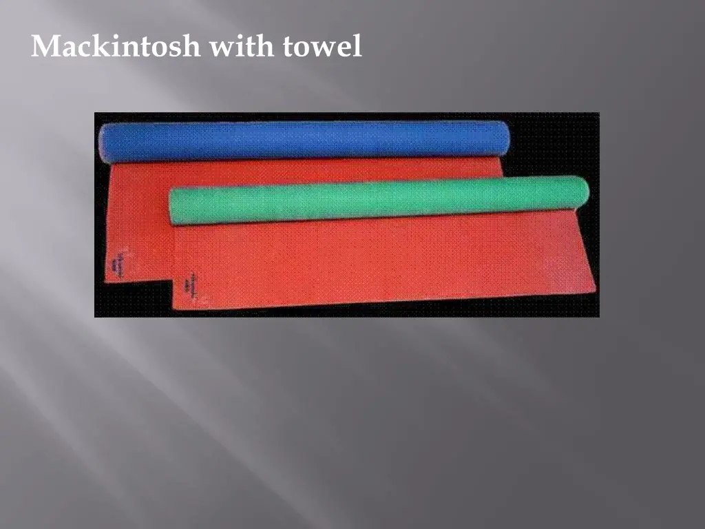 mackintosh with towel