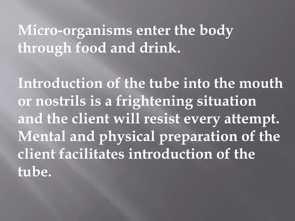 micro organisms enter the body through food