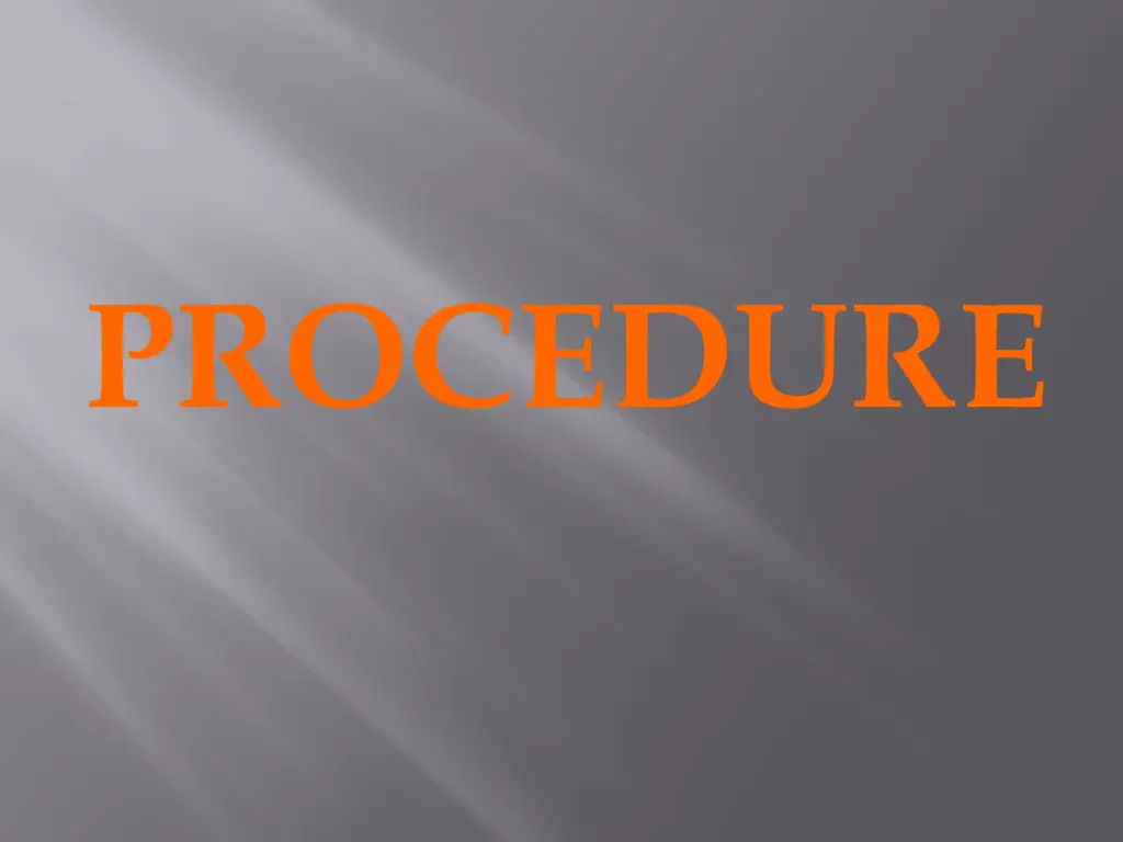 procedure