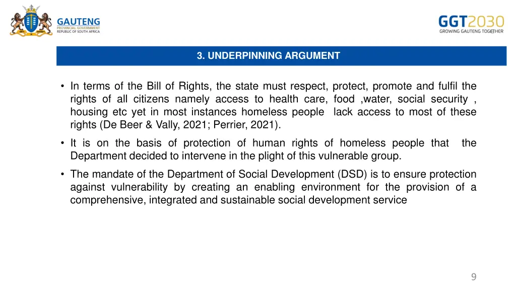 3 underpinning argument