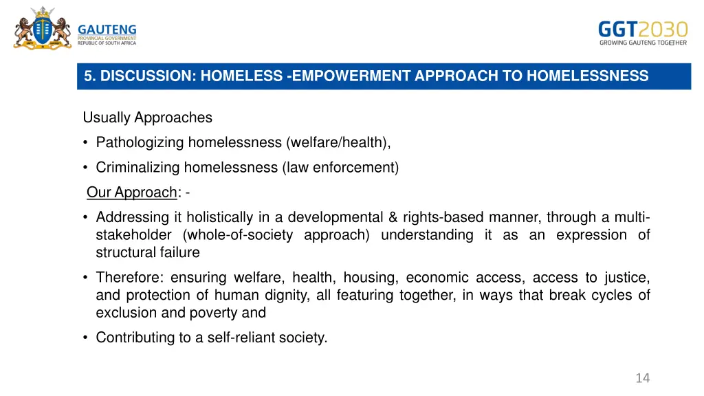 5 discussion homeless empowerment approach