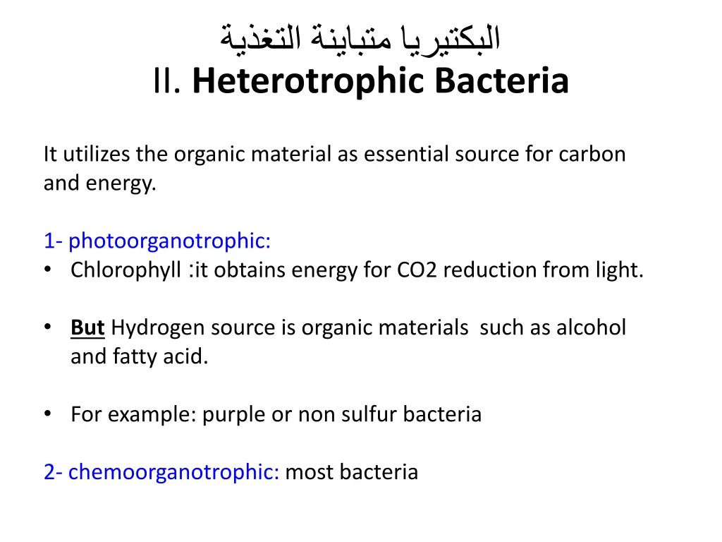 ii heterotrophic bacteria