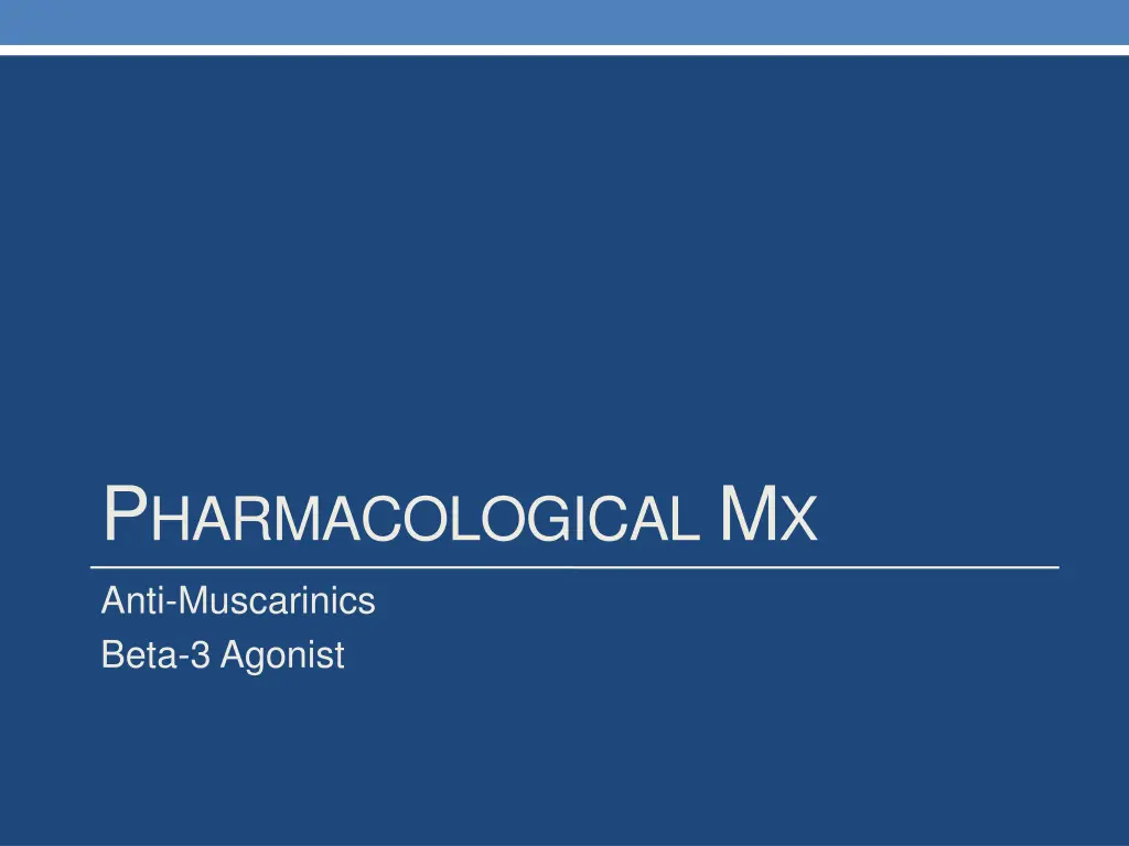p harmacological m x