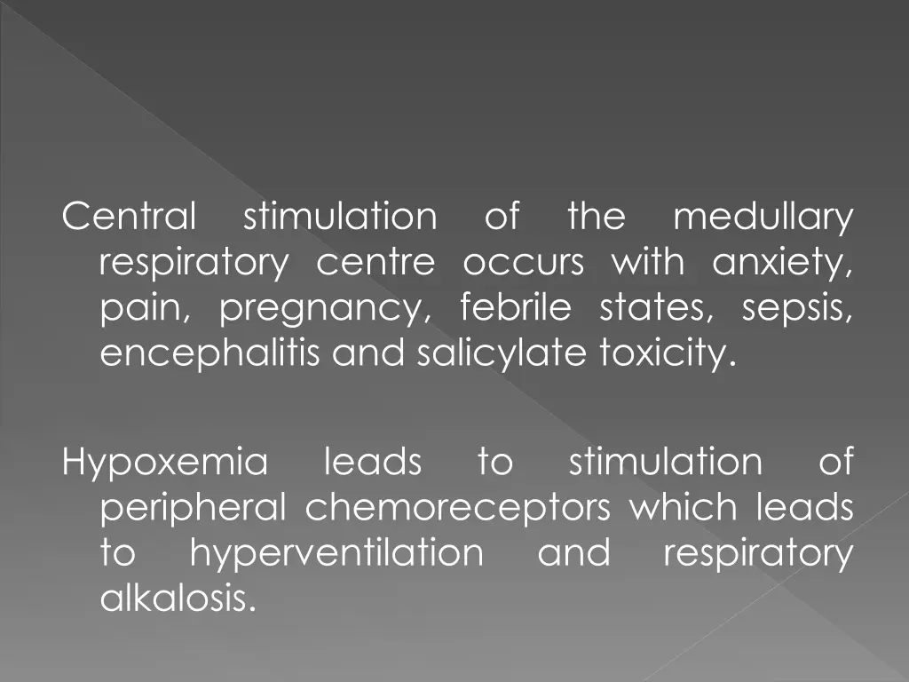 central respiratory centre occurs with anxiety