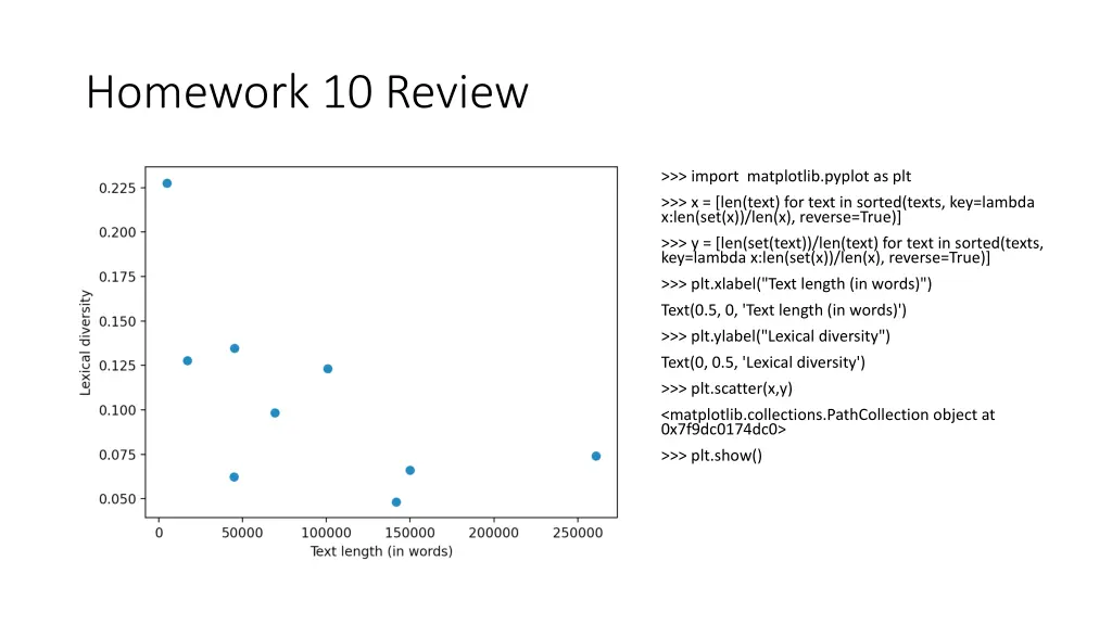 homework 10 review 2
