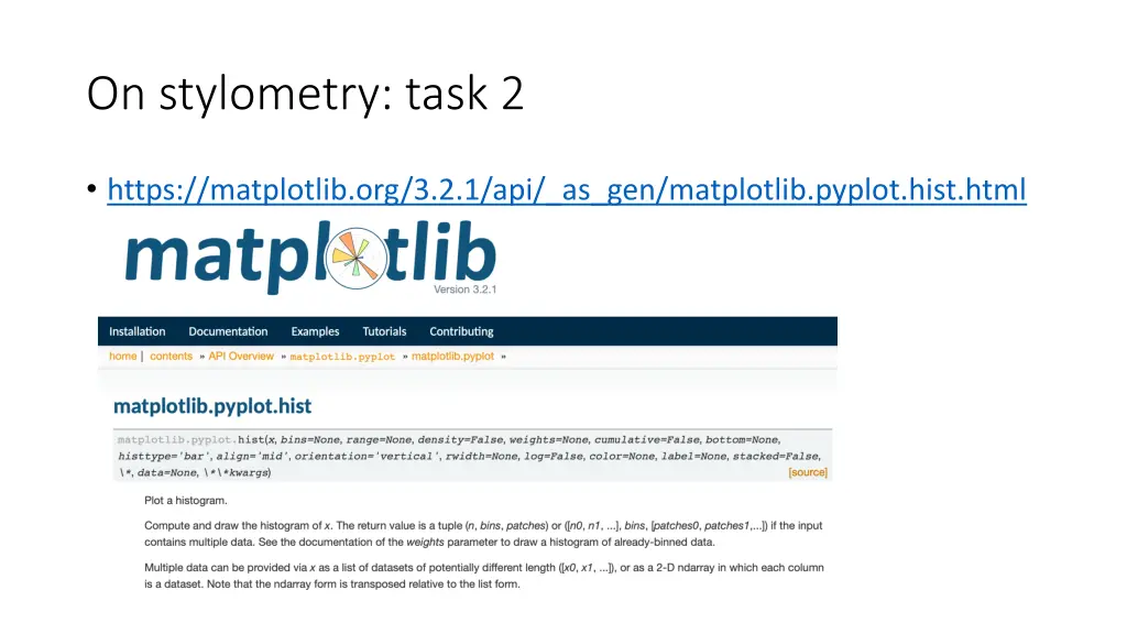 on stylometry task 2 5