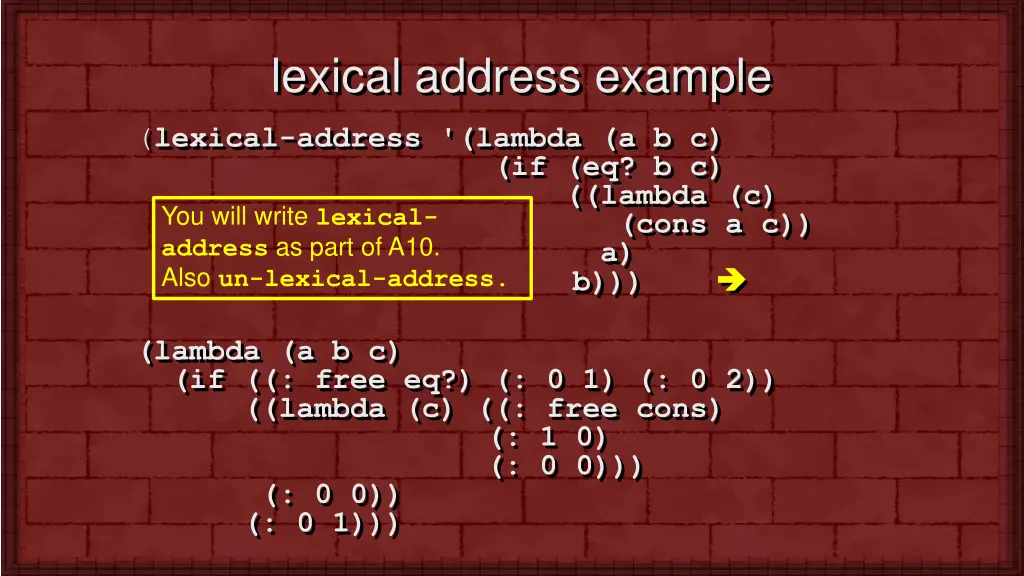 lexical address example