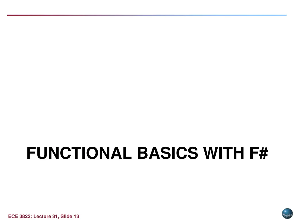 functional basics with f