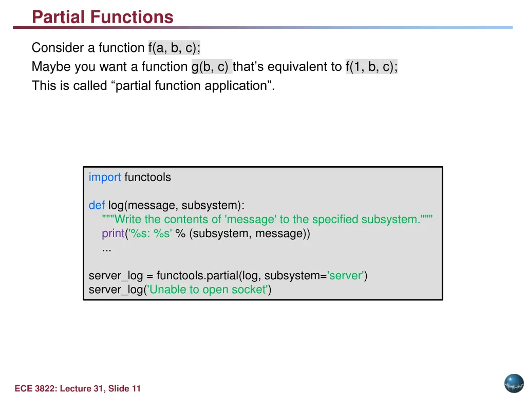 partial functions