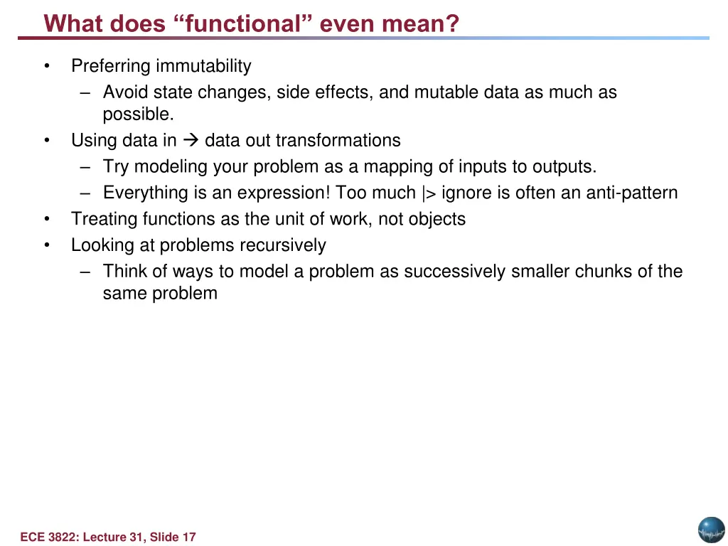 what does functional even mean
