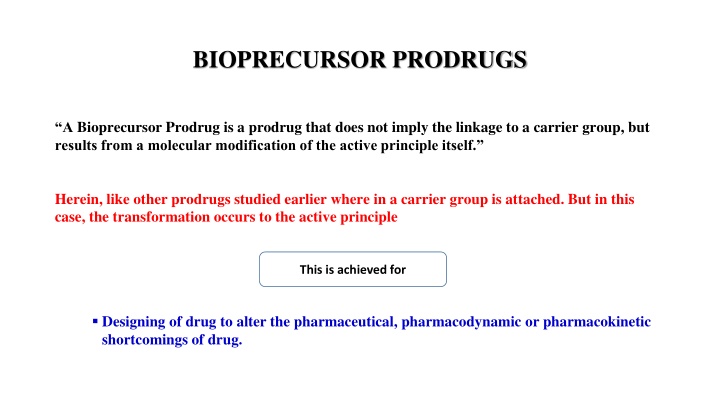 bioprecursor prodrugs