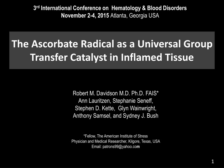 3 rd international conference on hematology blood