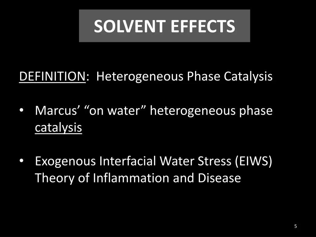 solvent effects