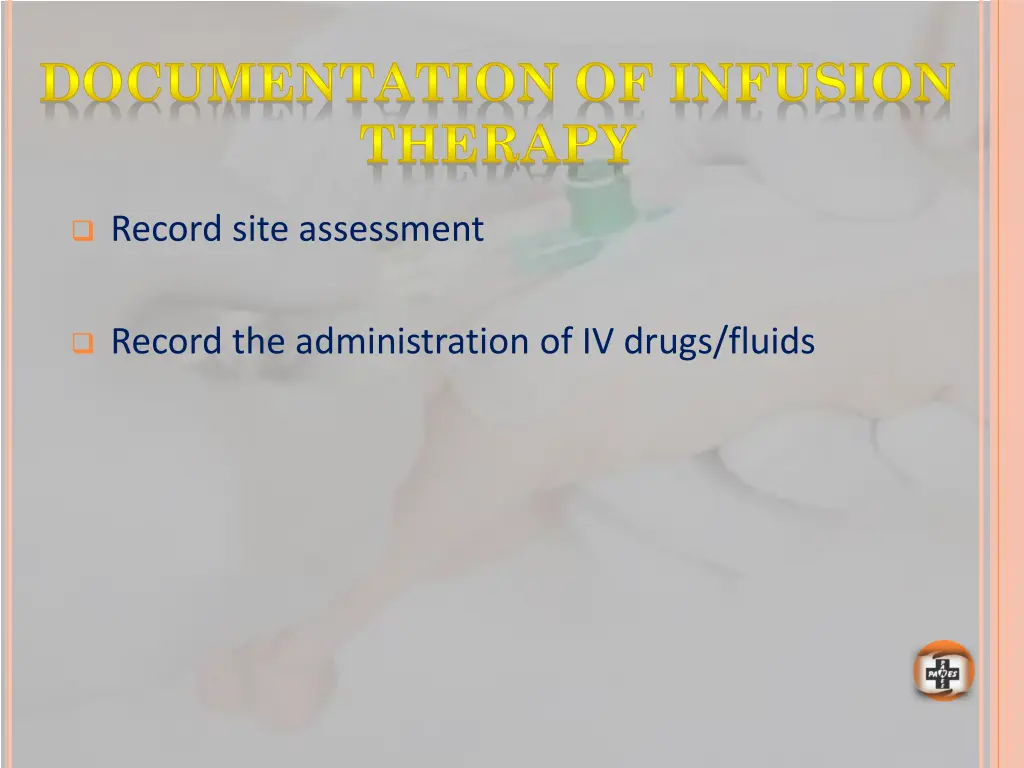 documentation of infusion therapy 2